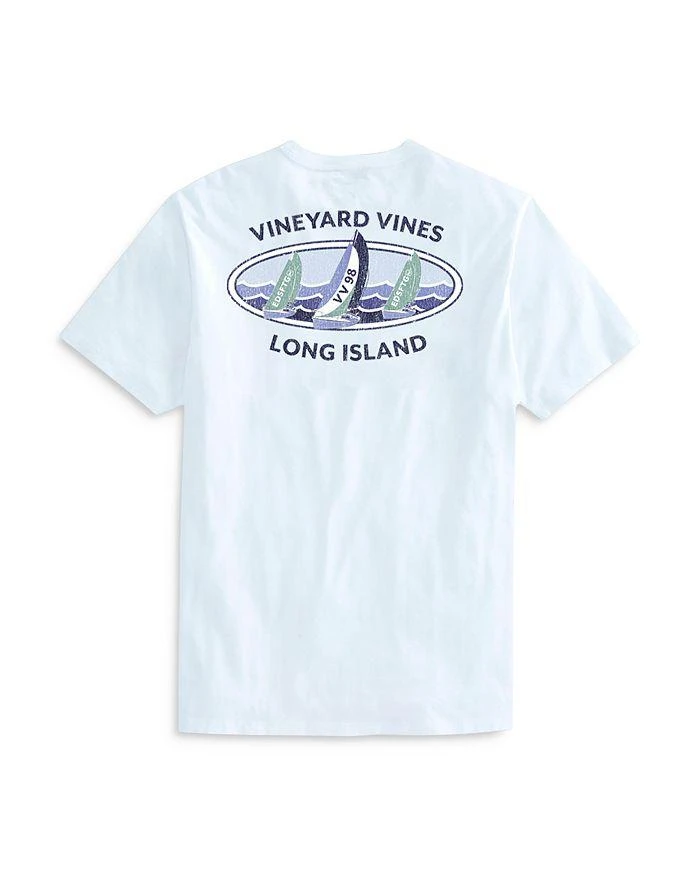 商品Vineyard Vines|Long Island Sailboat Waves Pocket Tee,价格¥121,第1张图片