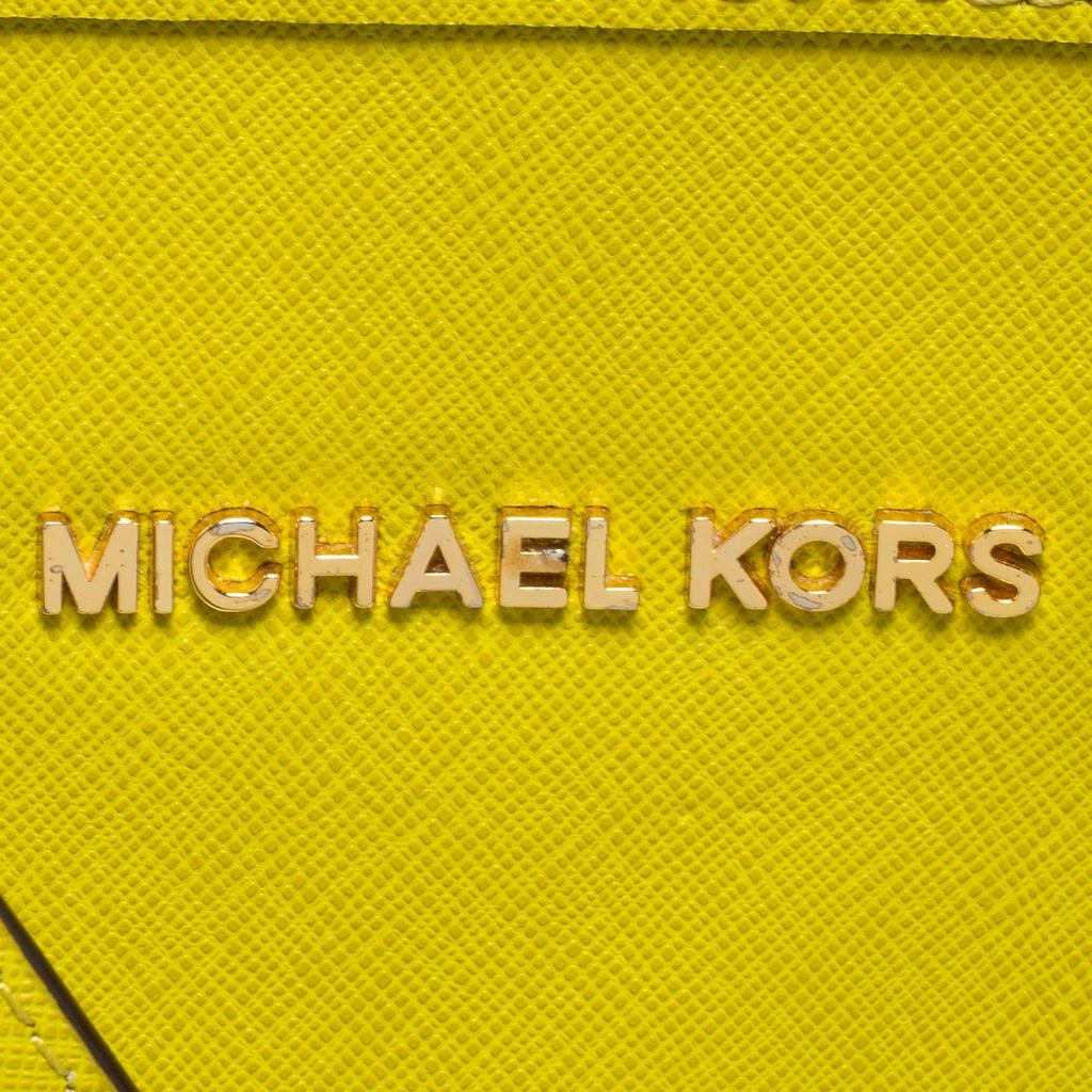 Michael Kors Neon Green Leather Small Jet Set Travel Tote 商品