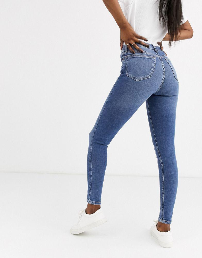 商品Topshop|Topshop Jamie jeans in mid blue,价格¥178,第4张图片详细描述
