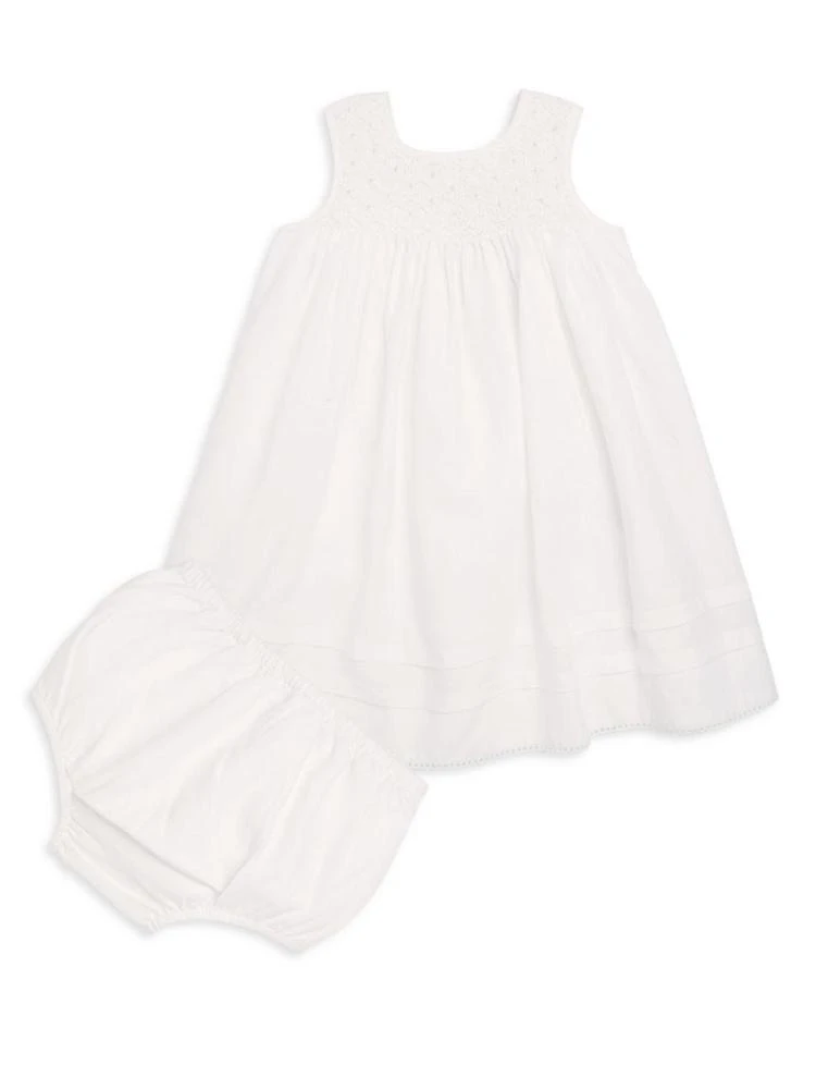 商品Ralph Lauren|Baby Girl's Embroidered Linen Dress,价格¥311,第1张图片