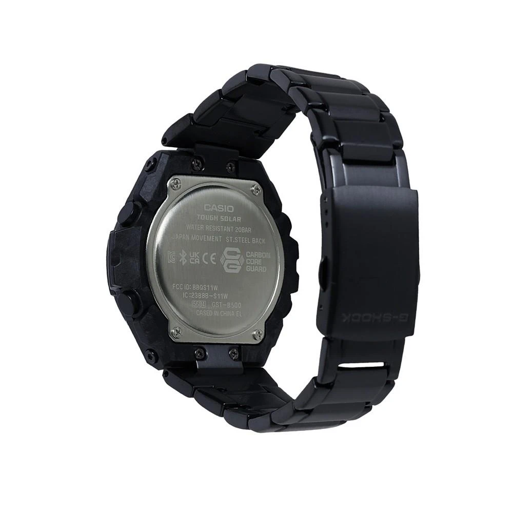 商品G-Shock|Men's Black Ion Plating with Gold-Tone Accent Bracelet Watch 48.9mm GSTB500BD1A9,价格¥2843,第3张图片详细描述