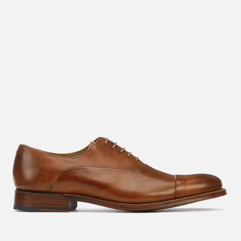 商品Grenson|GRENSON MEN'S BERT HAND PAINTED LEATHER TOE CAP OXFORD SHOES - TAN,价格¥1304,第1张图片