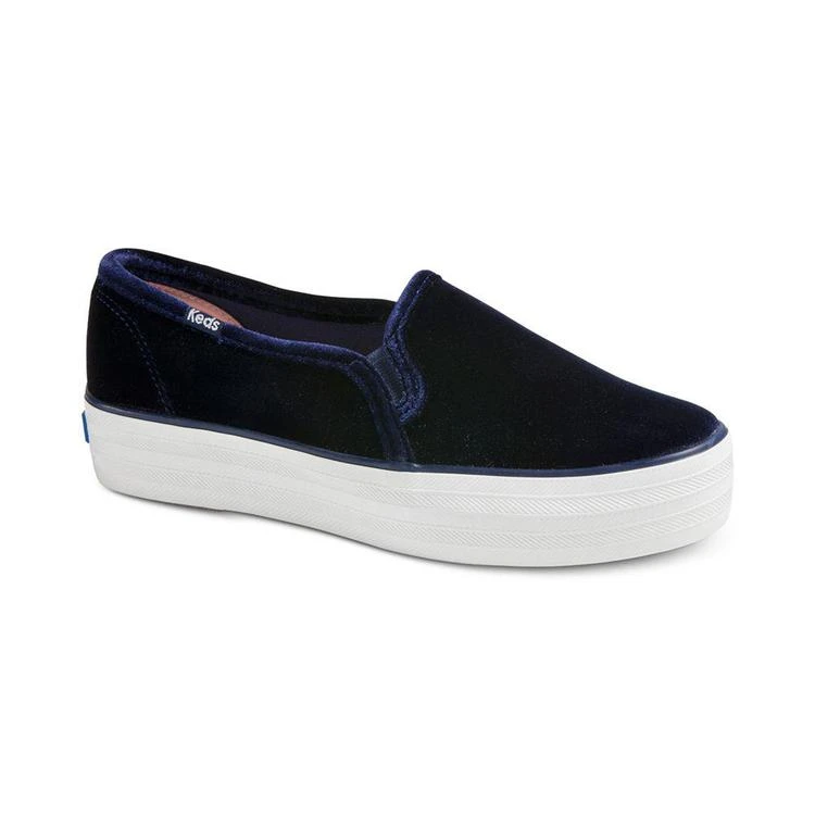 商品Keds|Triple Decker Velvet Platform Sneakers,价格¥162,第1张图片