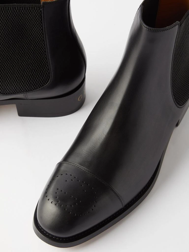 商品Gucci|Perforated-logo leather Chelsea boots,价格¥9899,第3张图片详细描述