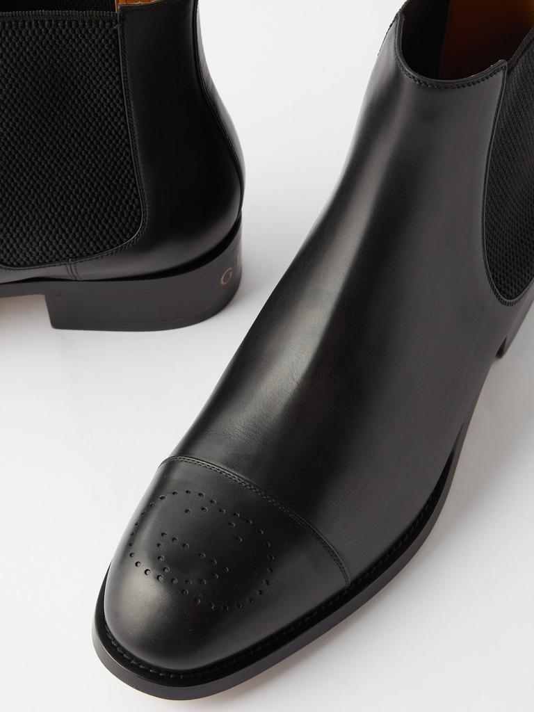 商品Gucci|Perforated-logo leather Chelsea boots,价格¥8113,第5张图片详细描述