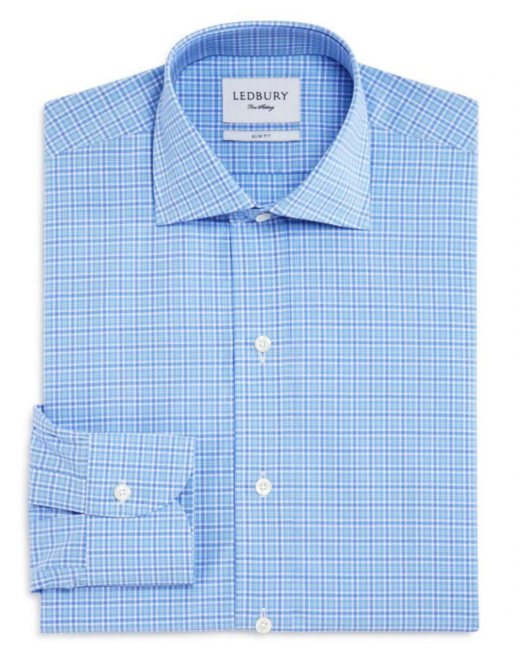 商品Ledbury|Check Slim Fit Dress Shirt,价格¥460,第1张图片