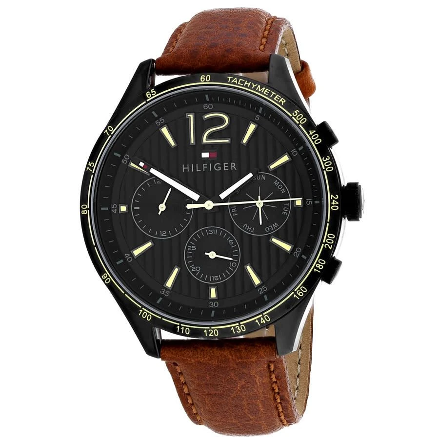 商品Tommy Hilfiger|Tommy Hilfiger Gavin Quartz Black Dial Mens Watch 1791470,价格¥1009,第1张图片