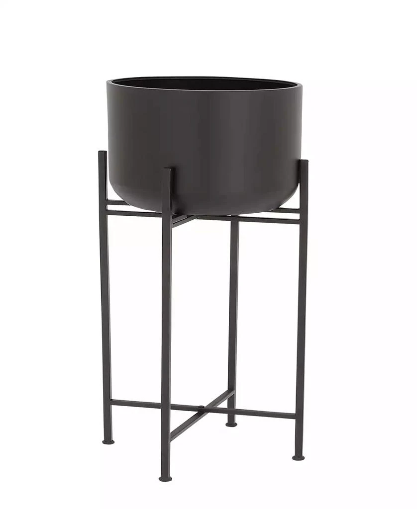 商品Rosemary Lane|Black Metal Indoor Outdoor Planter with Removable Stand, 12" x 12" x 42",价格¥680,第1张图片