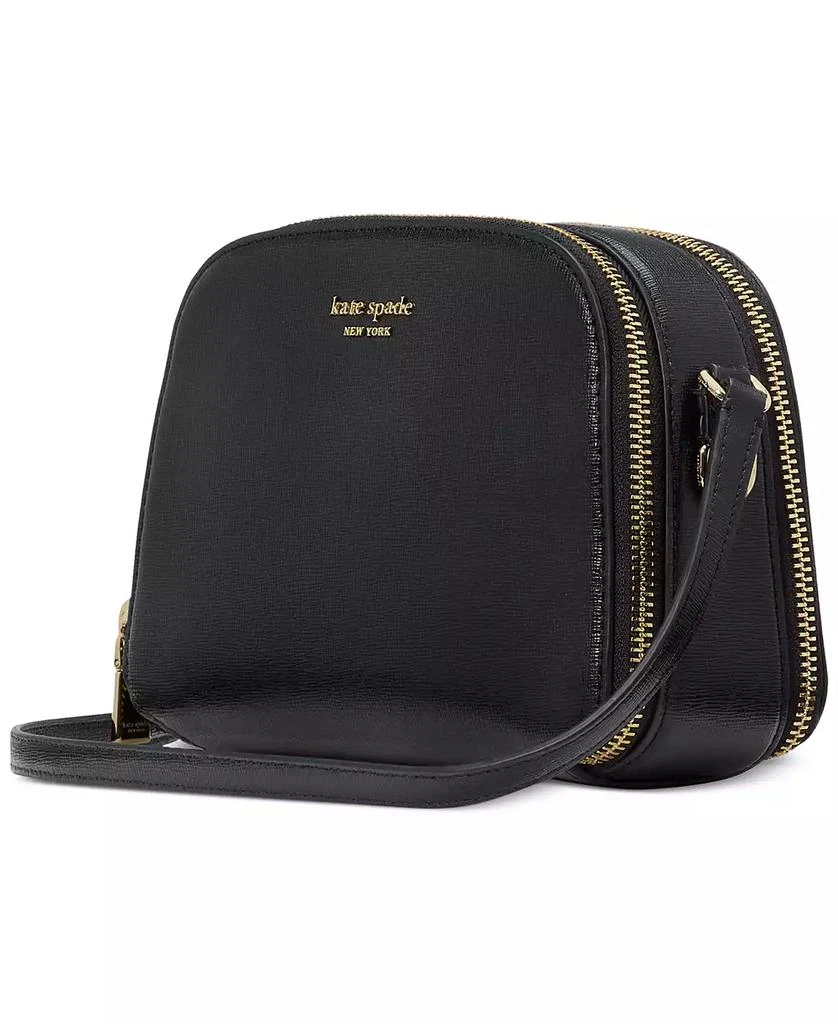 商品Kate Spade|Devin Saffiano Leather Double Zip Dome Crossbody Bag,价格¥1284,第2张图片详细描述