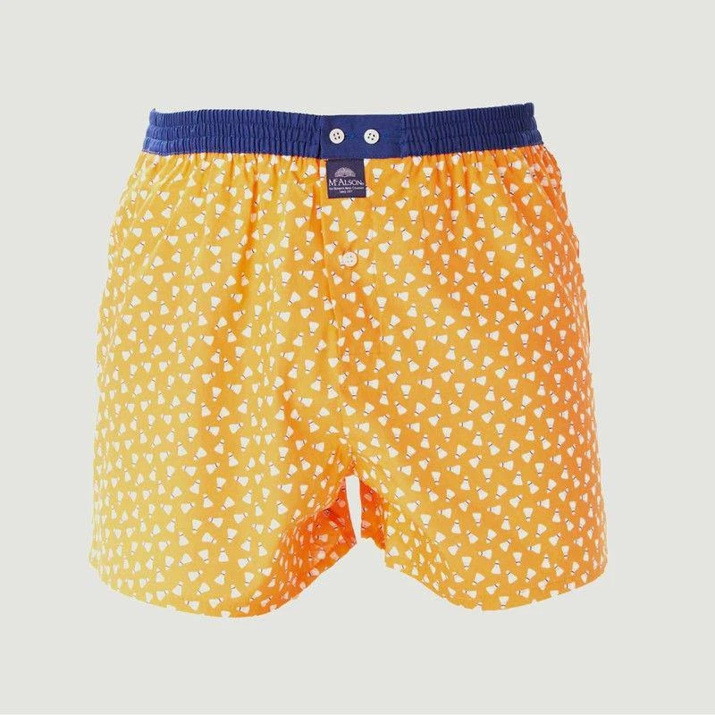 商品Mc Alson|Badminton printed cotton briefs Orange MC ALSON,价格¥326,第1张图片