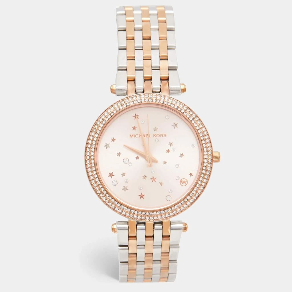 商品[二手商品] Michael Kors|Michael Kors Pink Two-Tone Stainless Steel Darci MK3726 Women's Wristwatch 39 mm,价格¥908,第1张图片