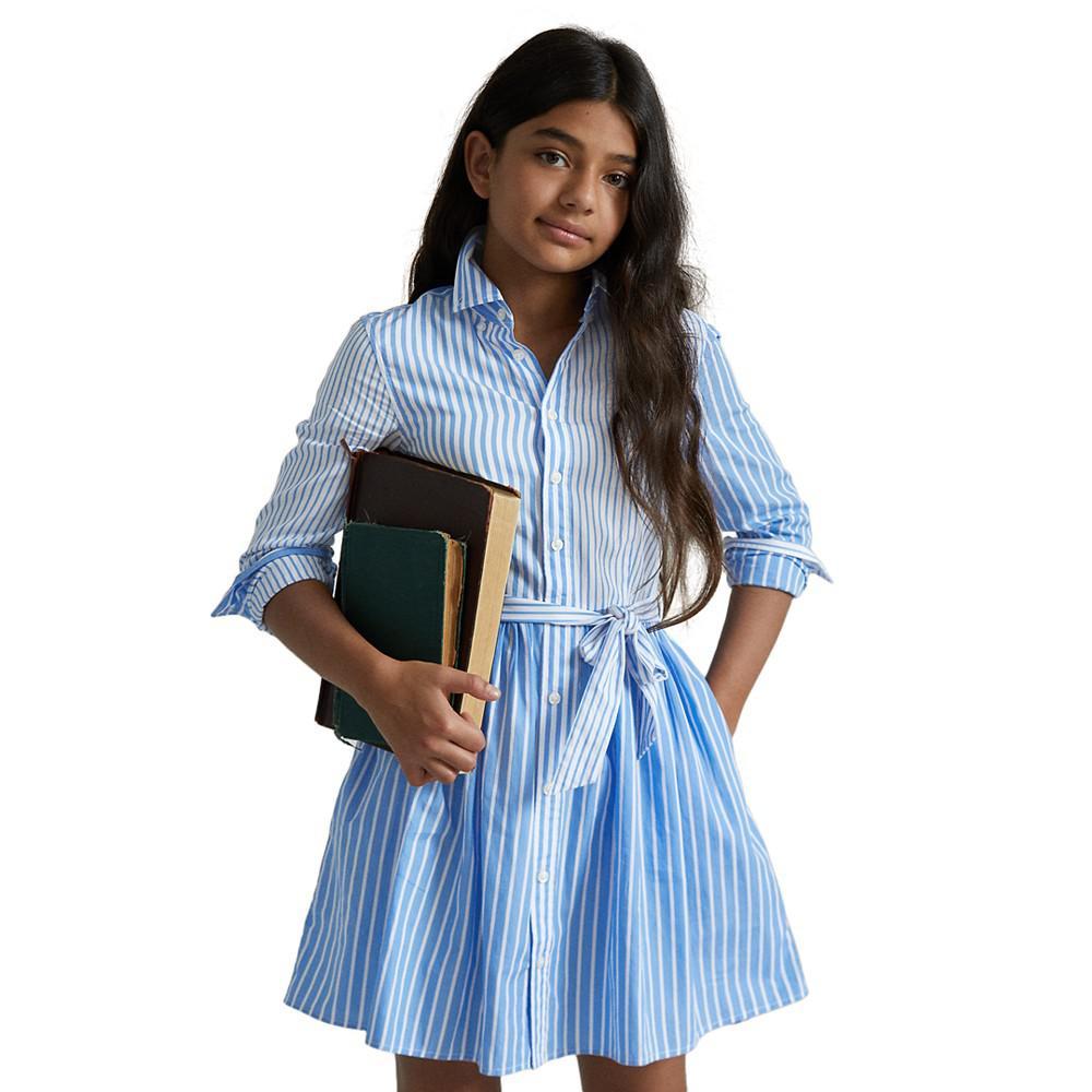 商品Ralph Lauren|Big Girls Poplin Fun Shirt Dress,价格¥399,第6张图片详细描述