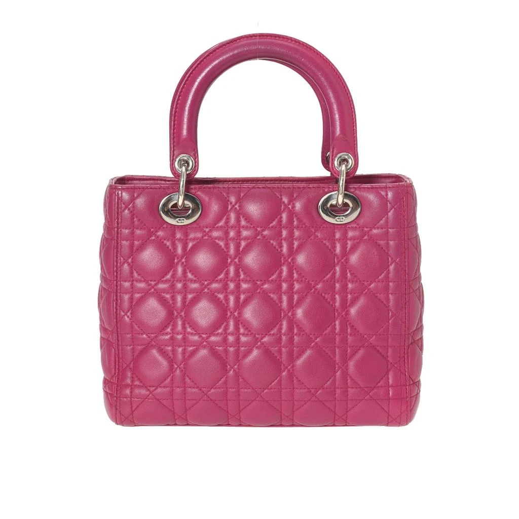 商品[二手商品] Dior|Christian Dior Violet Quilted Cannage Leather Lady Dior Medium Handbag,价格¥39839,第3张图片详细描述