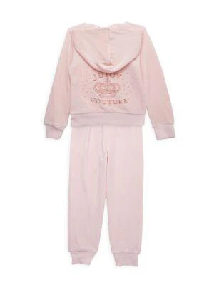 商品Juicy Couture|Little Girl's Velour Jacket & Joggers Set,价格¥201,第2张图片详细描述