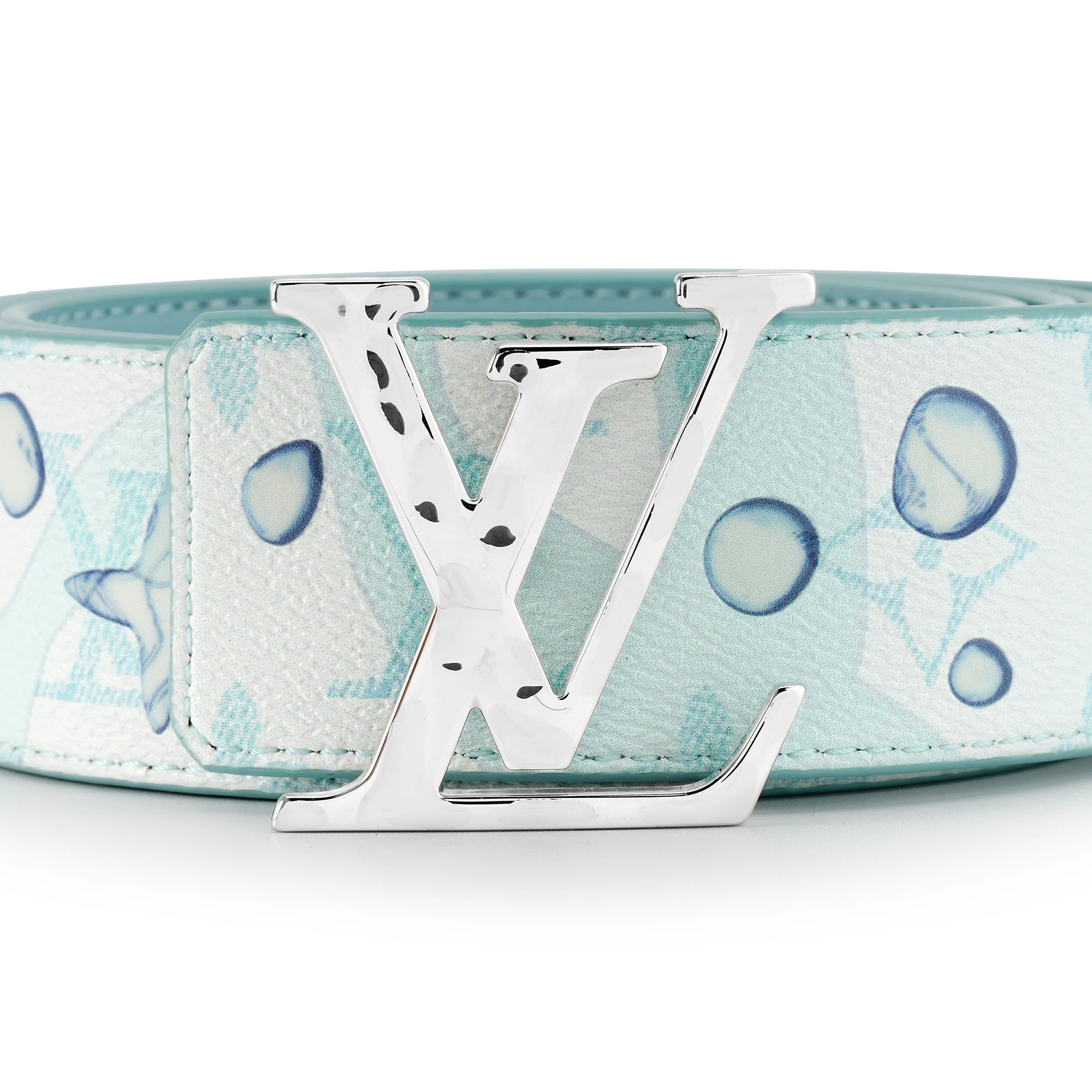 商品[国内直发] Louis Vuitton|双面Logo标识 牛皮革 皮带 男女同款情侣款 薄荷绿 宽4cm,价格¥7667,第7张图片详细描述