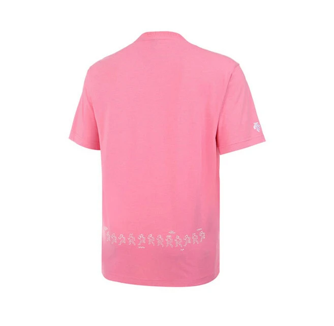 【享贝家】DESCENTE 迪桑特 卡通图案短袖T恤 粉色 SM323OTS71-PINK（现采购商品，下单后12天内发货） 商品