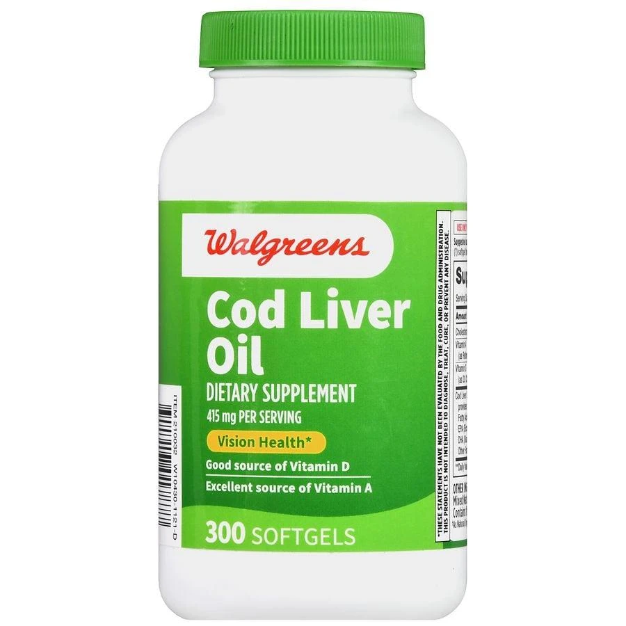 商品Walgreens|Cod Liver Oil 415 mg Softgels (300 days),价格¥126,第2张图片详细描述