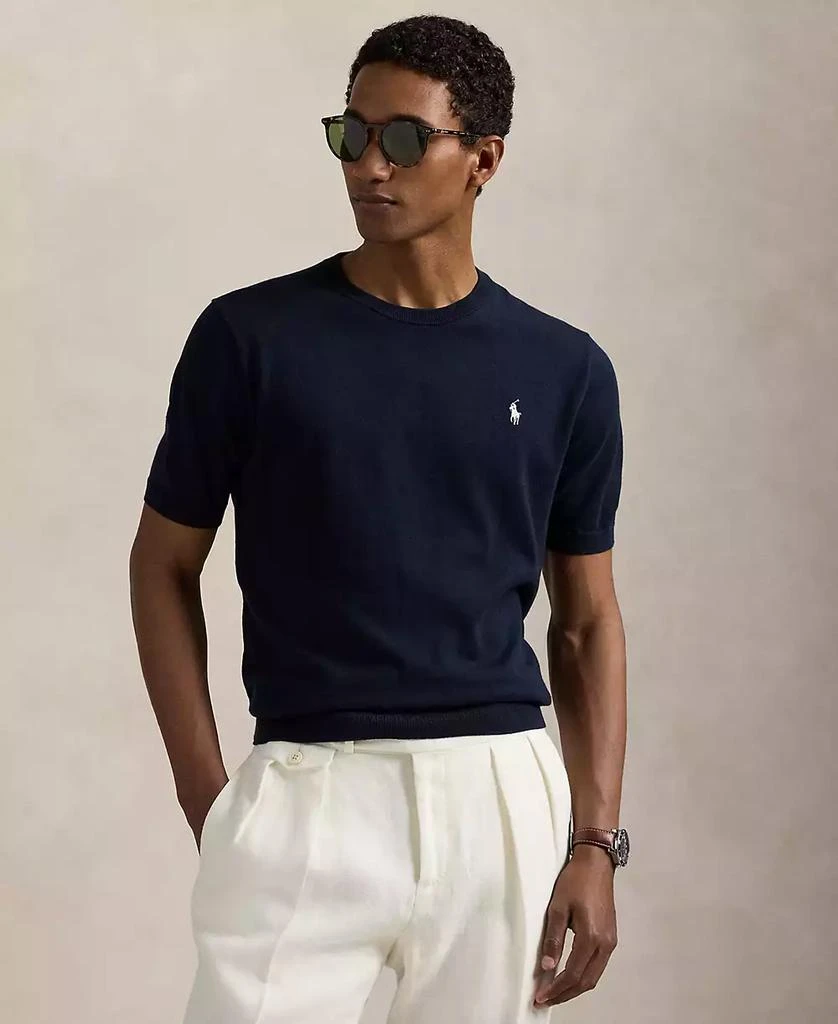 商品Ralph Lauren|Men's Cotton Crewneck Short-Sleeve Sweater,价格¥445,第1张图片