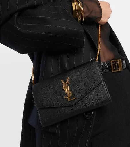 商品Yves Saint Laurent|Uptown leather wallet on chain,价格¥12329,第2张图片详细描述