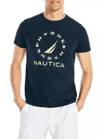 商品Nautica|Sustainably Crafted Flag Graphic T-Shirt,价格¥64,第1张图片