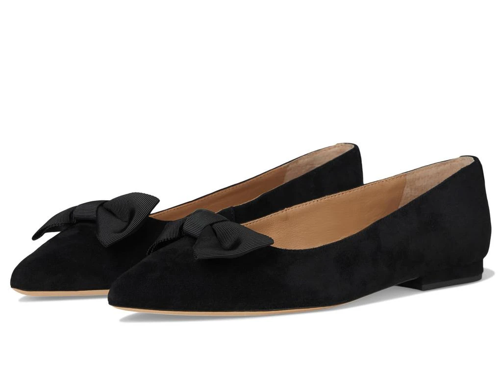 商品Ralph Lauren|Londyn Bow-Trim Suede Ballet Flat,价格¥485,第1张图片