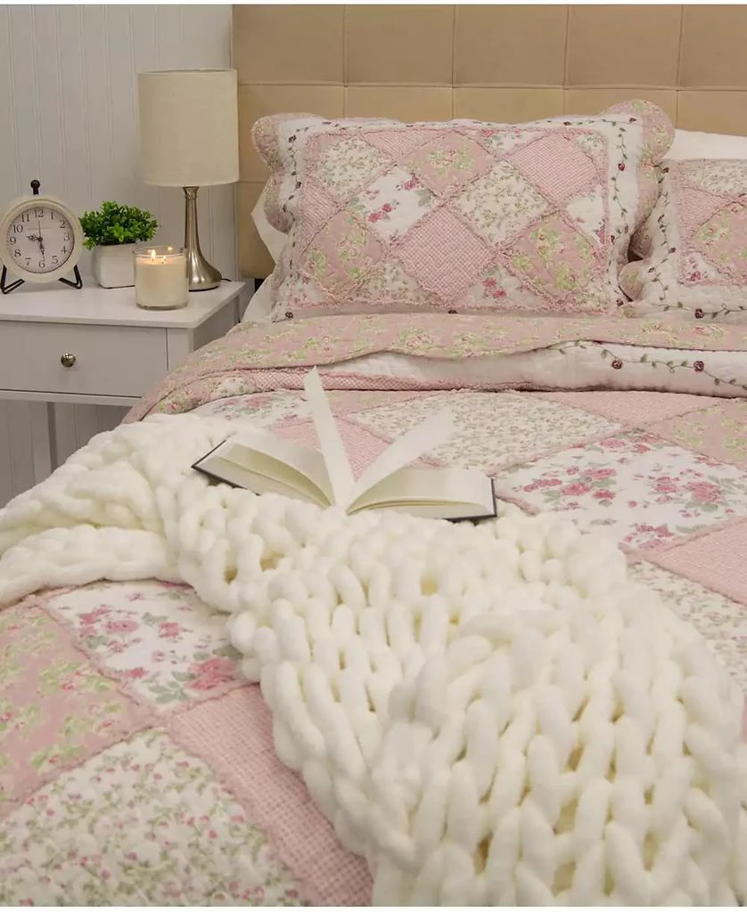 商品Donna Sharp|Strawberry Garden 3 Piece Cotton Quilt Set,价格¥1578,第4张图片详细描述
