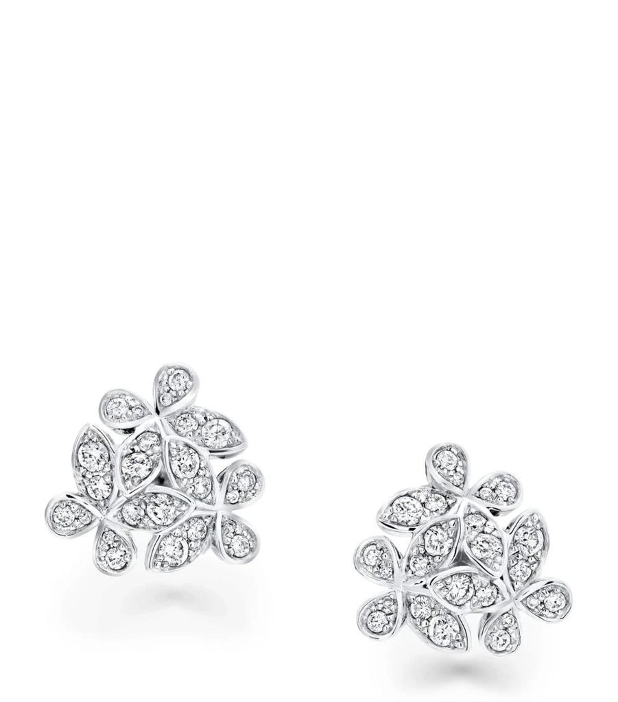 商品Graff|Mini White Gold and Diamond Triple Butterfly Earrings,价格¥8174,第1张图片