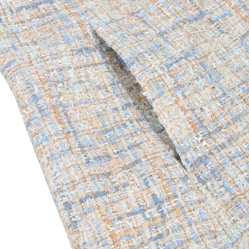 商品Emporio Armani|EMPORIO ARMANI 女士拼色棉质圆领小香风大衣 3H2L80-1NWIZ-F702,价格¥3576,第1张图片