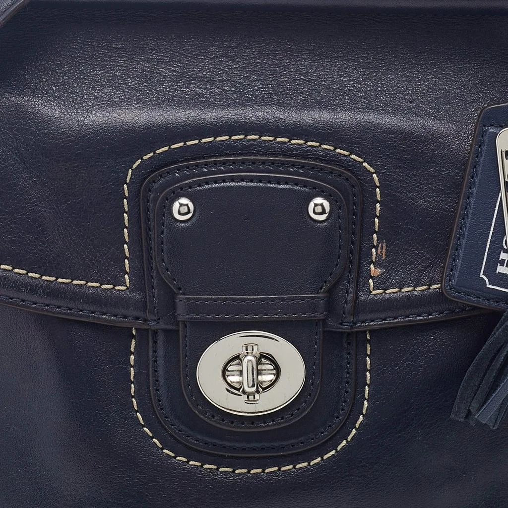 商品[二手商品] Coach|Coach Navy Blue Leather Willis Saddle Crossbody Bag,价格¥841,第5张图片详细描述