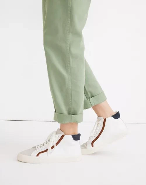 Sidewalk High-Top Sneakers in Colorblock Leather 商品