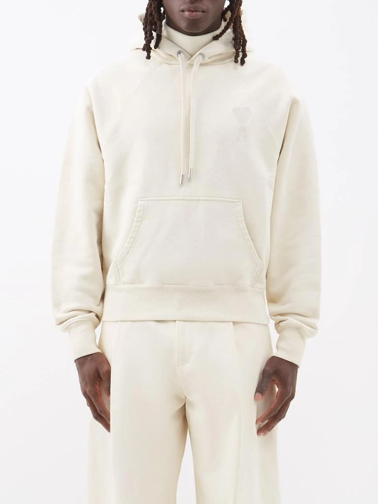 商品AMI|Ami de Cœur-logo organic cotton-jersey hoodie,价格¥1987,第1张图片