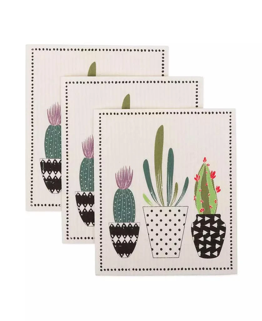 商品Design Imports|Succulents Swedish Dishcloths Set of 3,价格¥182,第1张图片