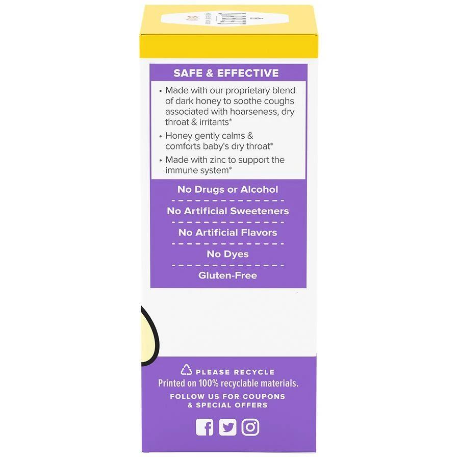 商品ZarBee's Naturals|Baby Cough Syrup + Immune Support Grape,价格¥90,第3张图片详细描述