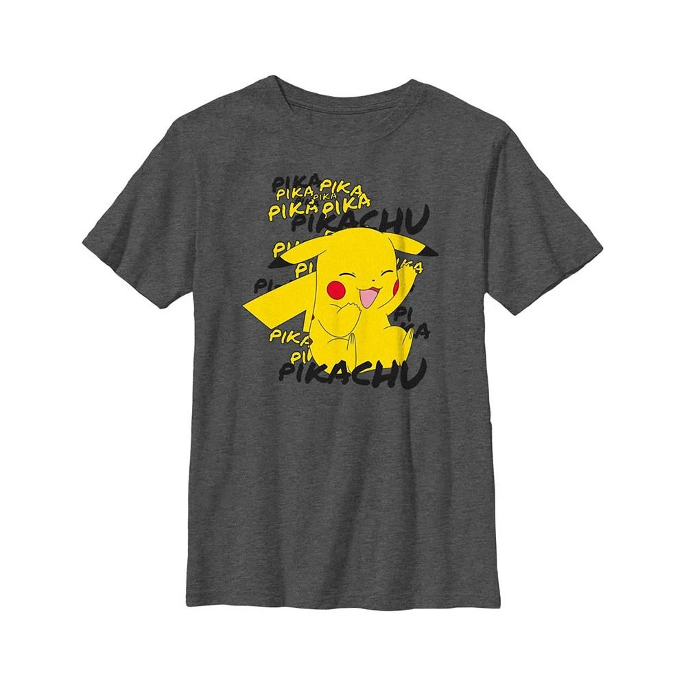 商品Nintendo|Boy's Pokemon Pikachu Laughing Pika Pika Child T-Shirt,价格¥201,第1张图片