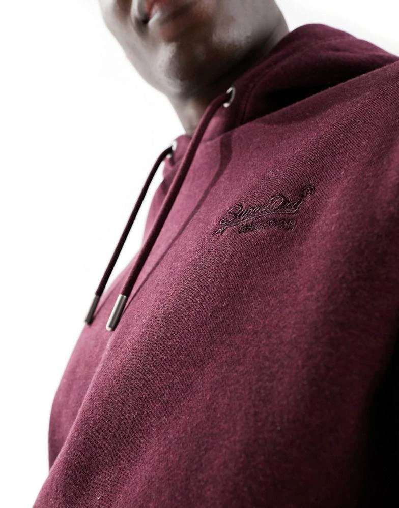 商品Superdry|Superdry essential logo hoodie in Track Burgundy Marl,价格¥534,第2张图片详细描述