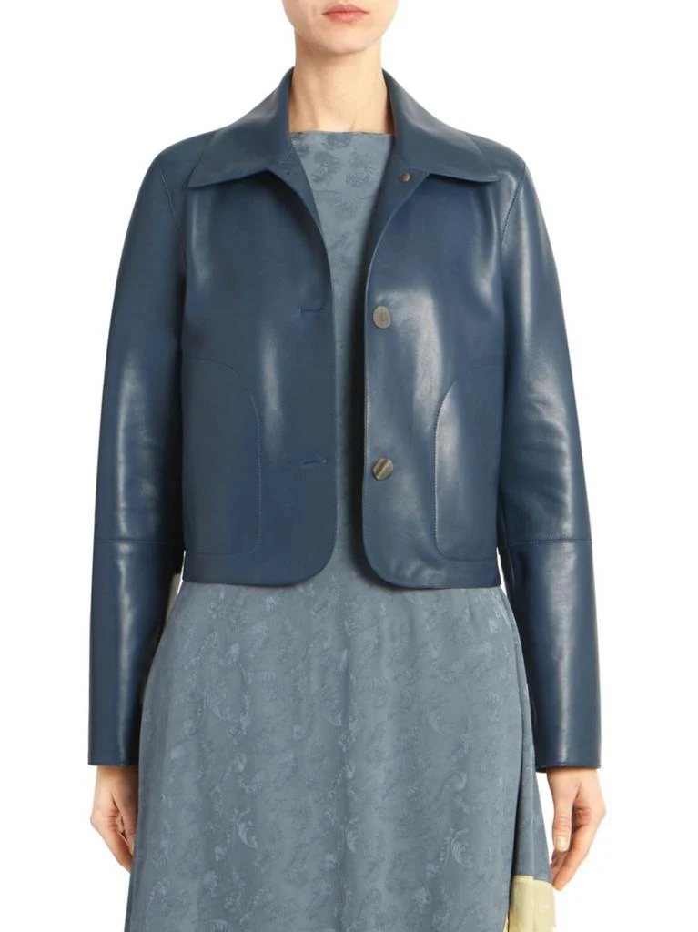 商品Loewe|Crop Leather Jacket,价格¥8038,第2张图片详细描述