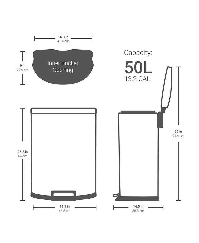 13.2 Gallon D-Shape Step Can 商品