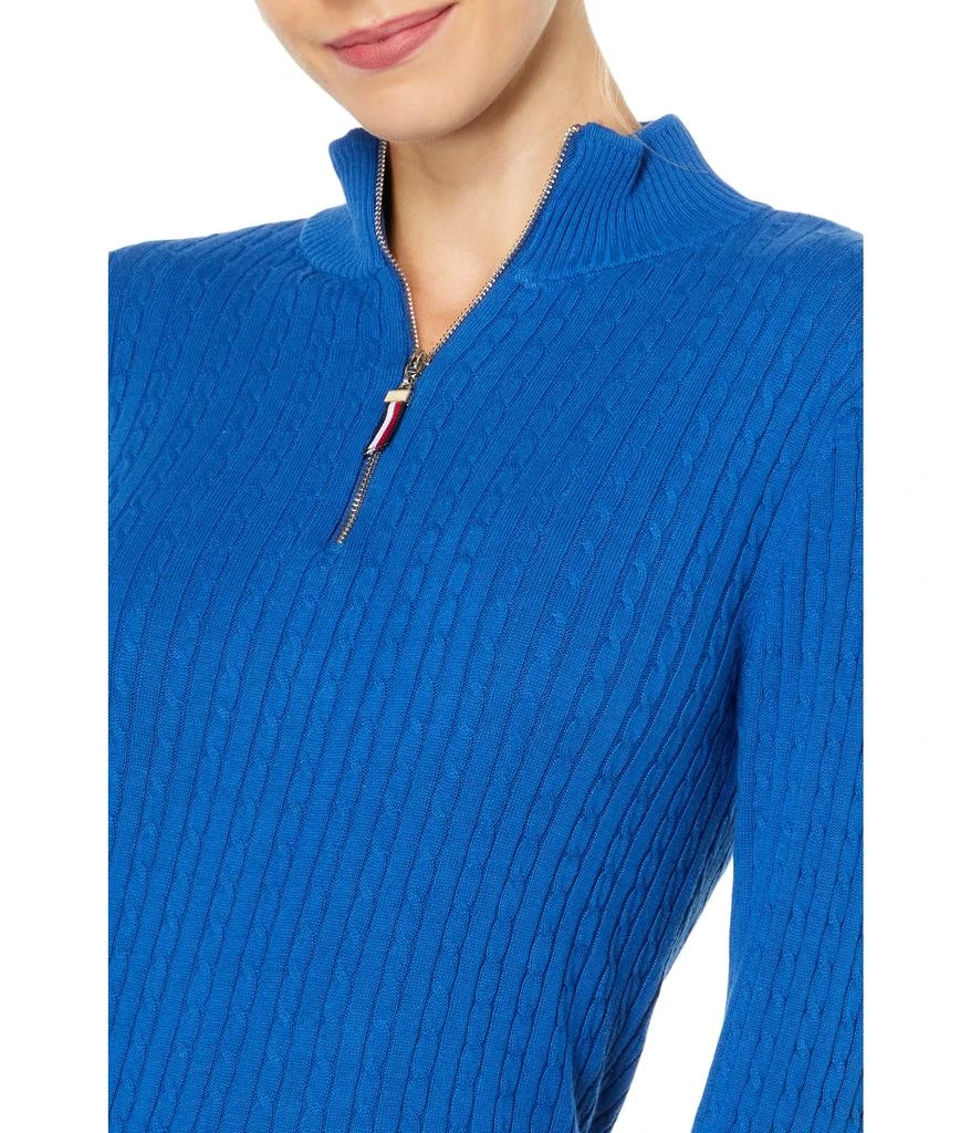 商品Tommy Hilfiger|1/4 Zip Mock Neck Cable Sweater,价格¥209,第3张图片详细描述