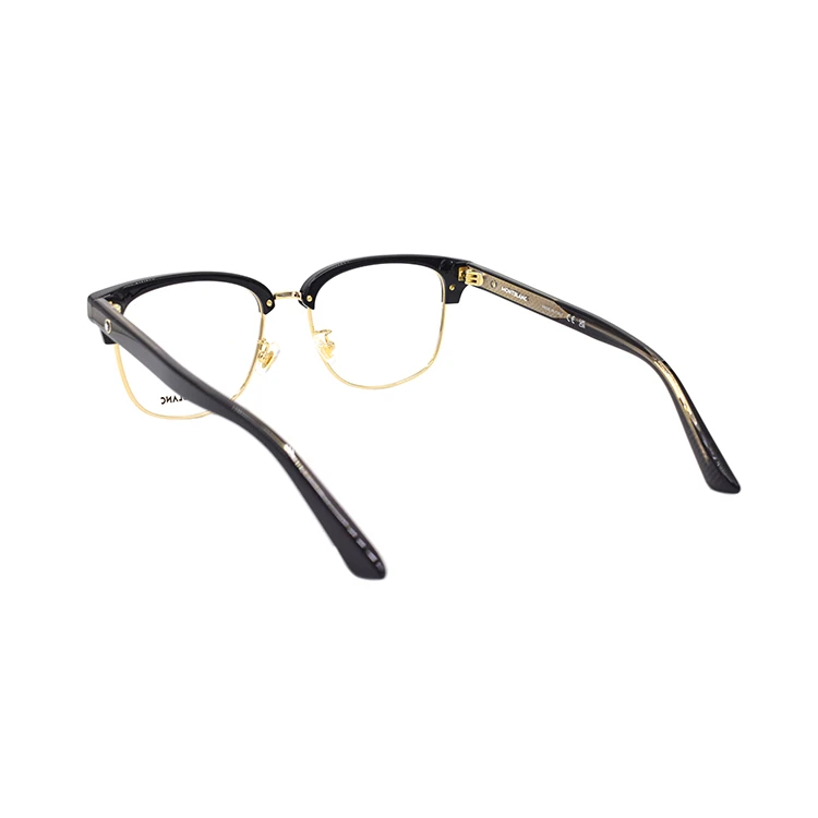 商品[国内直发] MontBlanc|万宝龙 六角白星系列 立体设计款都市型格版  黑金 板材加金属 眉毛框/眉线框 光学镜架 男款,价格¥2066,第5张图片详细描述