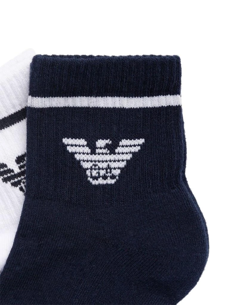 商品Emporio Armani|Set Of 2 Intarsia Cotton Socks,价格¥108,第1张图片详细描述