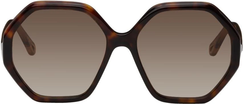 商品Chloé|Tortoiseshell Esther Sunglasses,价格¥1690,第1张图片