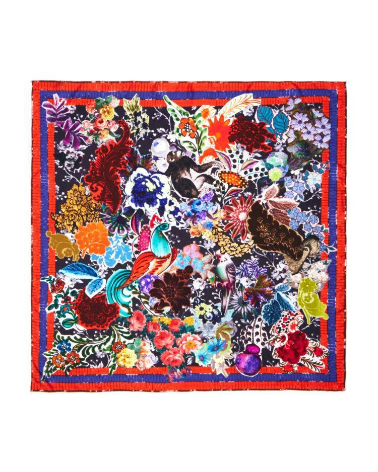 商品Jane Carr|Decoupage Silk Scarf,价格¥1560,第2张图片详细描述