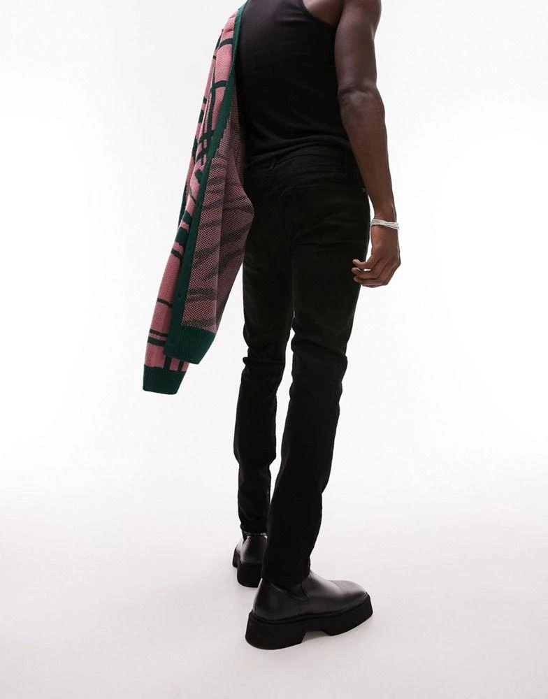 商品Topman|Topman stretch skinny jeans in black,价格¥317,第3张图片详细描述