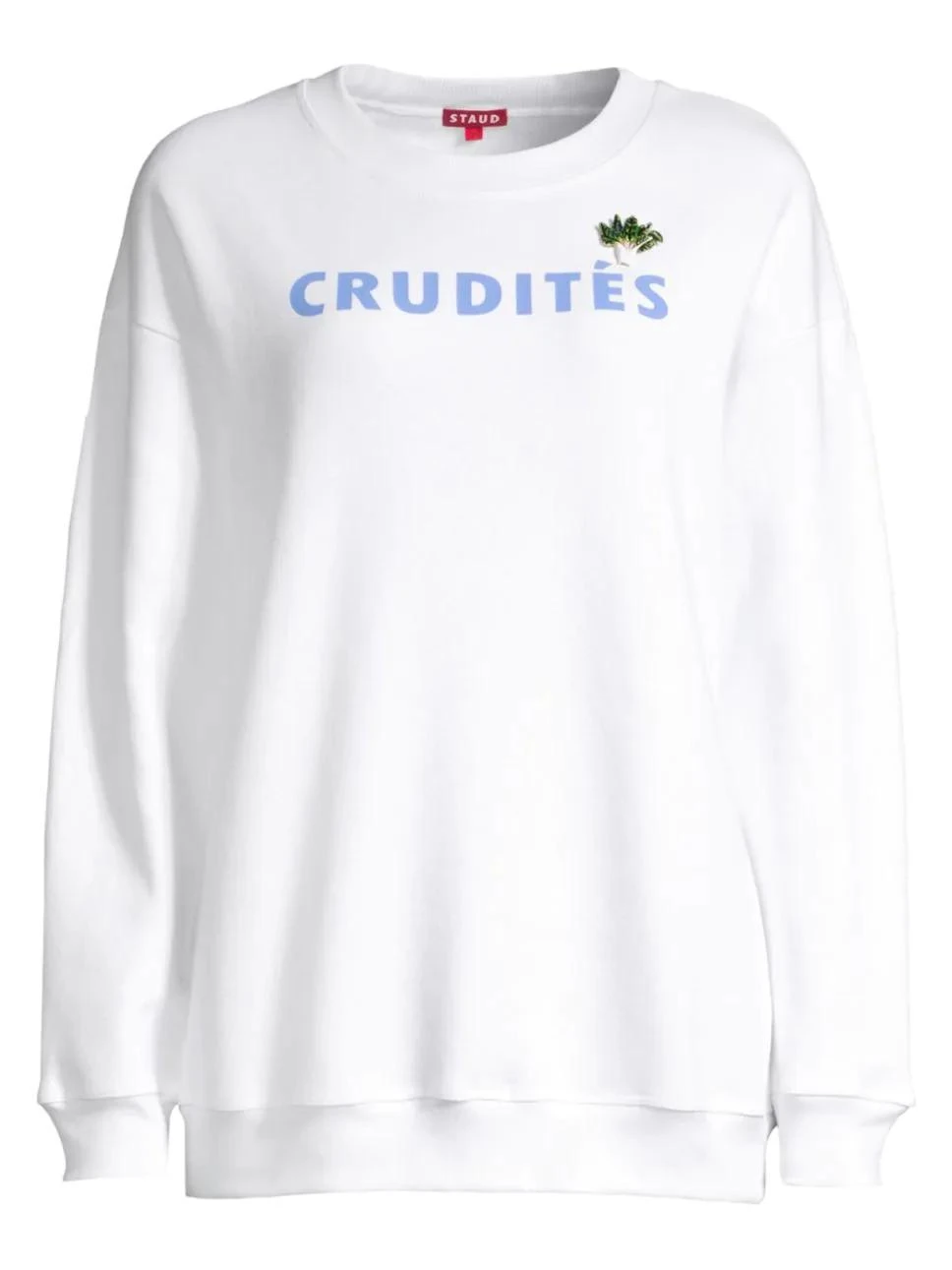 商品Staud|Staud - Crudités Slogan Cotton Sweatshirt,价格¥675,第1张图片