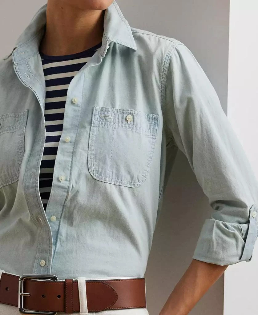 商品Ralph Lauren|Cotton Chambray Shirt,价格¥858,第3张图片详细描述