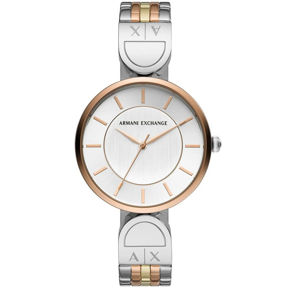 商品Armani Exchange|AX Women's Tri -Tone Stainless Steel Bracelet Watch 32mm,价格¥1011,第1张图片