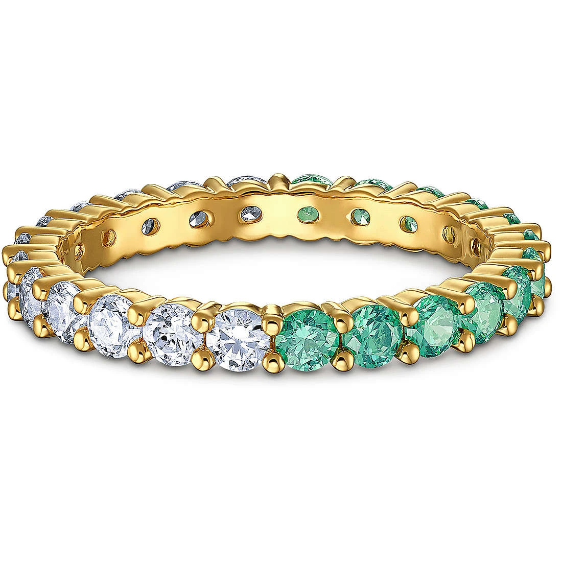 商品Swarovski|SWAROVSKI 女士金色白色绿色水晶戒指 5539747,价格¥372,第1张图片