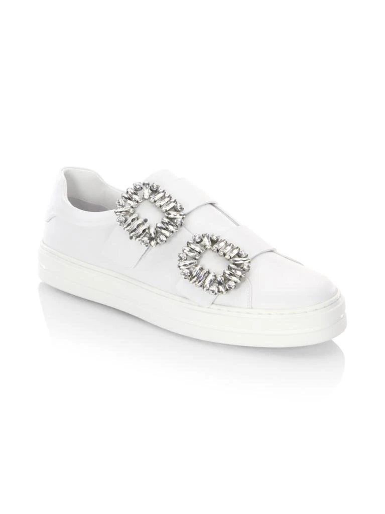 商品Roger Vivier|Jeweled Leather Sneakers,价格¥6212,第2张图片详细描述