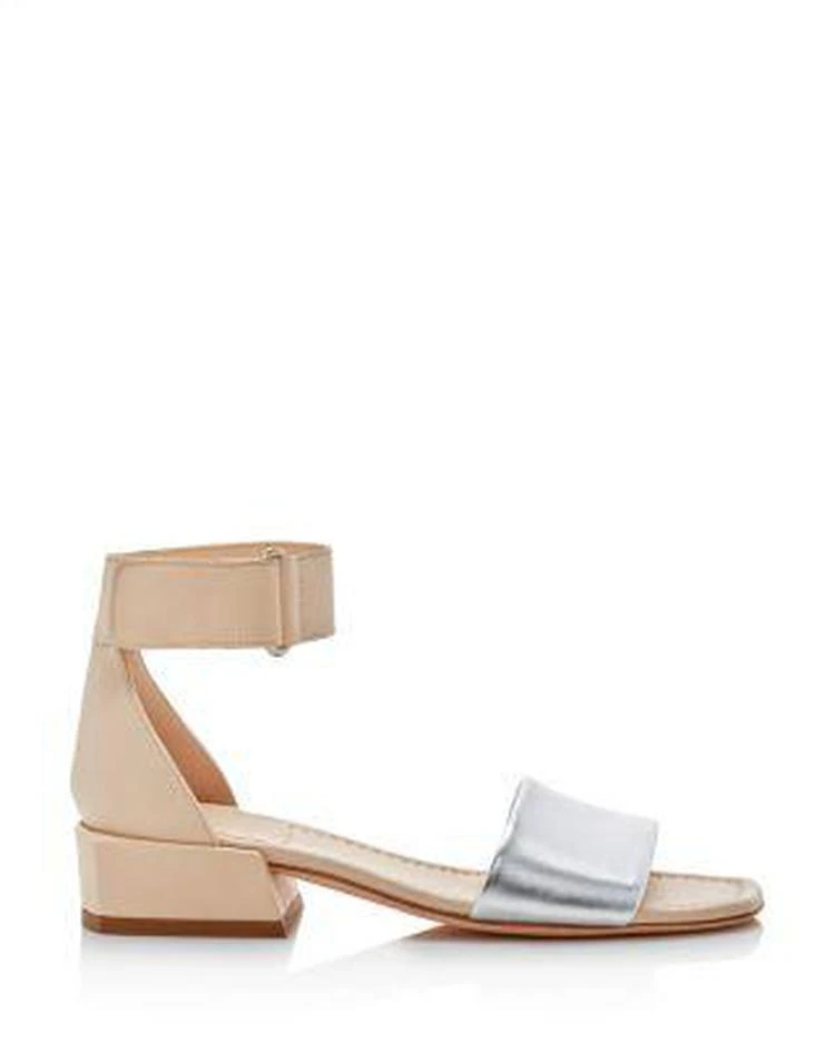 商品Stuart Weitzman|Women's Oneway Leather Color-Block Sandals,价格¥1787,第2张图片详细描述