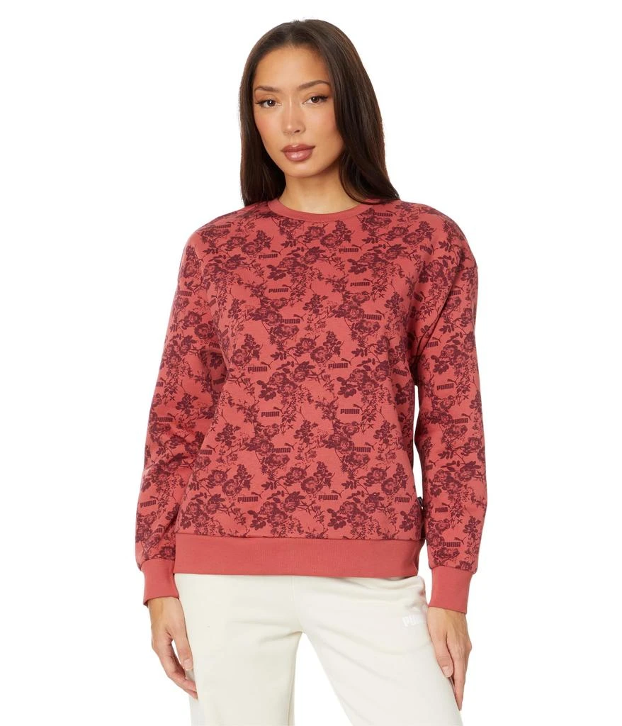 商品Puma|Essentials+ Floral Vibes All Over Print Crew Sweatshirt,价格¥254,第1张图片